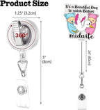 Sixrip lt's A Beautiful Day To Catch Babies Midwife Badge Reel, Funny Stork - Image 2