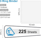 Comix Sturdy 3-Ring-Binder 1-inch D Ring Binders, 2.4mm-Thick, Hold 225 Sheets - Image 5