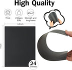 24 Sheets Black Cardstock 8.5 x 11 Black Paper, Goefun 80lb Card Stock Printer - Image 2
