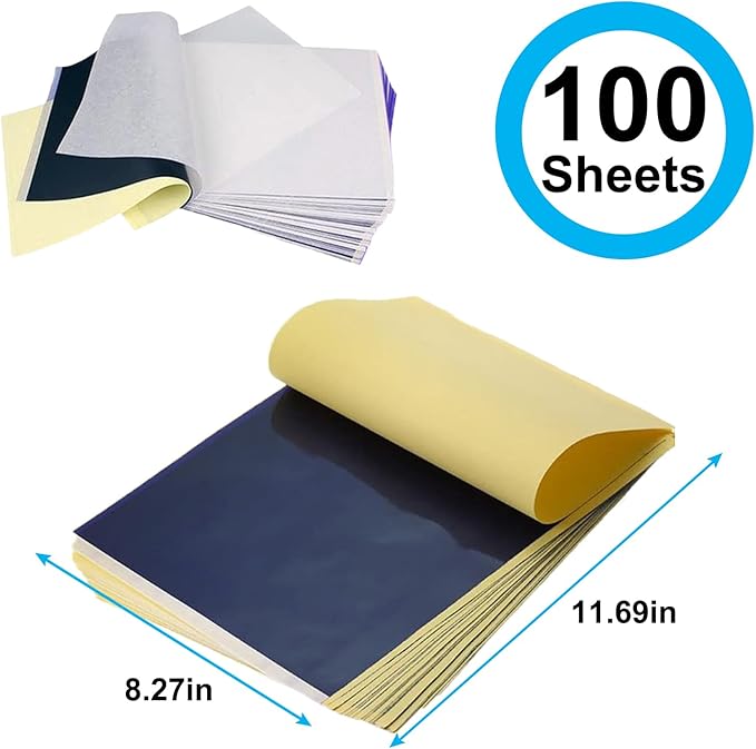 Tattoo Transfer Paper 100 Sheets MIUXIA Tattoo Stencil Paper A4 Size 4 Layers - Image 2