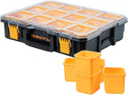 POWERTEC Small Parts Organizer & Tool Box – 10 Compartments, IP65 Water & Dust by POWERTEC