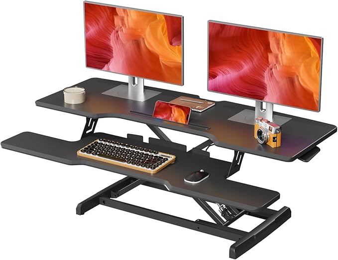 JYLH JOYSEEKER 42 inch Standing Desk Converter, Height Adjustable Desktop by JYLHJOYSEEKER