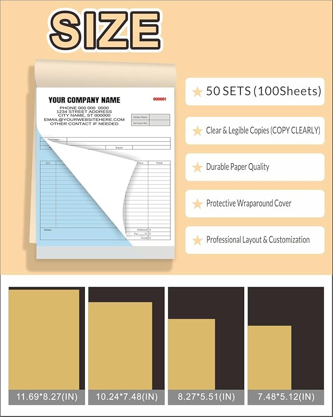 Custom Carbonless Invoice Book - Image 5