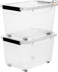 Citylife 54 QT Clear Plastic Storage Bins by Anywish