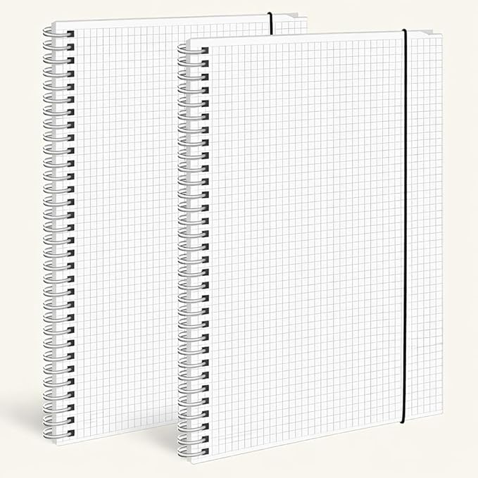 BESARME 80 Sheets Graph Paper Spiral Notebook 8.5" × 11" by BESARME