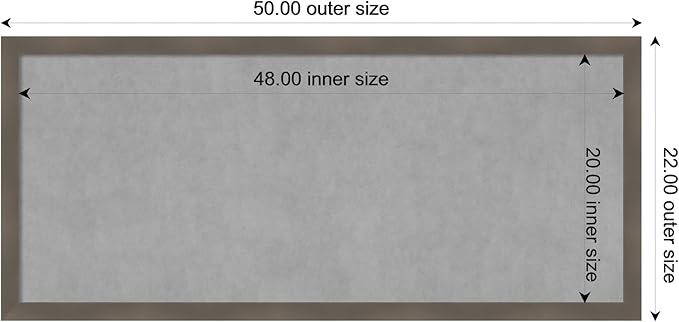 Amanti Art Grey Framed Magnetic Board 22x50 Oversize Vision Board - Image 4