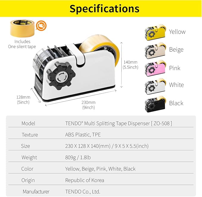 Multi-Section Tape Dispenser ZO-508: Innovative Cutter - Image 8