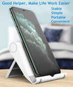 JUSDIQIR Cell Phone Stand for Desk Foldable Cell Phone Holder Desk Tablet - Image 6