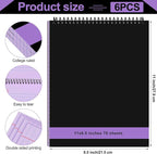 Resurhang 6 Pcs Legal Pad Top Spiral Bound Notebook 70 Sheets Double Sided - Image 2