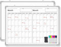 Lincia 36" x 12" Magnetic Horizontal 2 Month Dry Erase Calendar