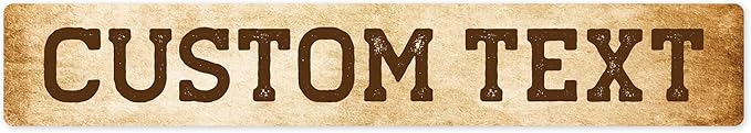 Custom Sign, Custom Street Sign, 11 Font Colors, 13 Font Styles, 4 Hole Options by MySignCenter