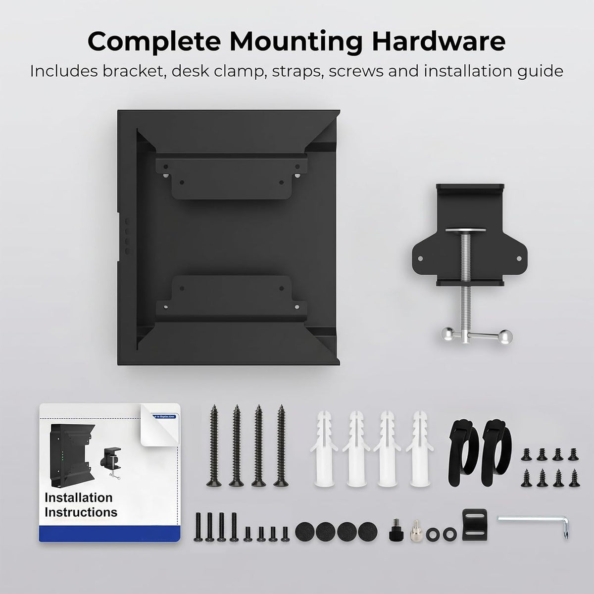Mini PC VESA Mount for HP with C-Clamp VESA Wall Under Desk or Desk Clamp Mou...