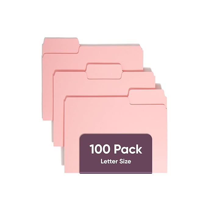 Smead Standard File Folders, 1/3-Cut Tabs, Letter Size by SMEAD