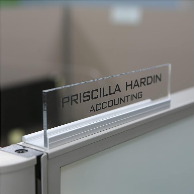 Printex Design - Personalized Office CUBICLE Name Plate & Sign. Modern Aluminum by PRINTEXDESIGN