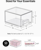 vtopmart 6 pack small clear stackable storage drawers shown in use