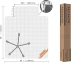 HOMEK Office Chair Mat for Carpet, Transparent Carpet Protector Mat for Office - Image 7