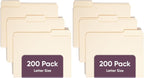 Smead File Folders Letter Sized,1/3-Cut Tab,Assorted Positions,Letter Size Manila Folders,200 Per Box,(Pack of 2)