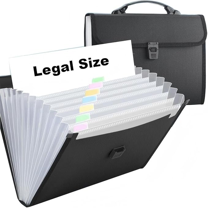 Extra Large Legal Size/Foolscap 12 Pockets Accordion File Organizer by TRANBOTrustBest
