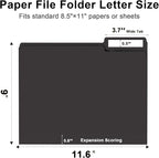 File Folder, RAZCC 150 Pack 1/3 Cut Tab File Folders Letter Size, Folders - Image 2