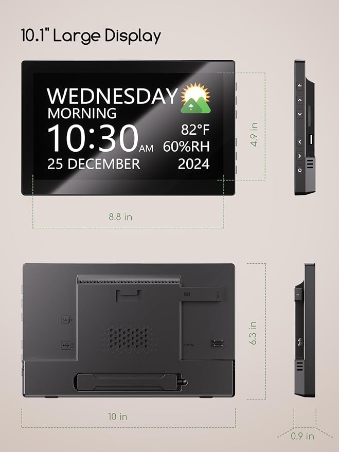 Raynic Digital Clock, Large Display Calendar Clock - Image 8