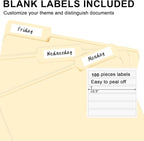 File Folder, RAZCC 100 Pack 1/3 Cut Tab File Folders Letter Size, Manila Folders - Image 4