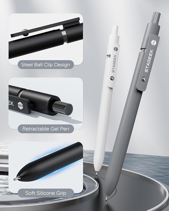 STAGEEK Black Gel Pens, Note Taking, School Supplies, Nurse Aesthetic - Image 4