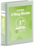 SUNEE 3 Ring Binder 1 Inch 1 Pack, Sage Green by SUNEE