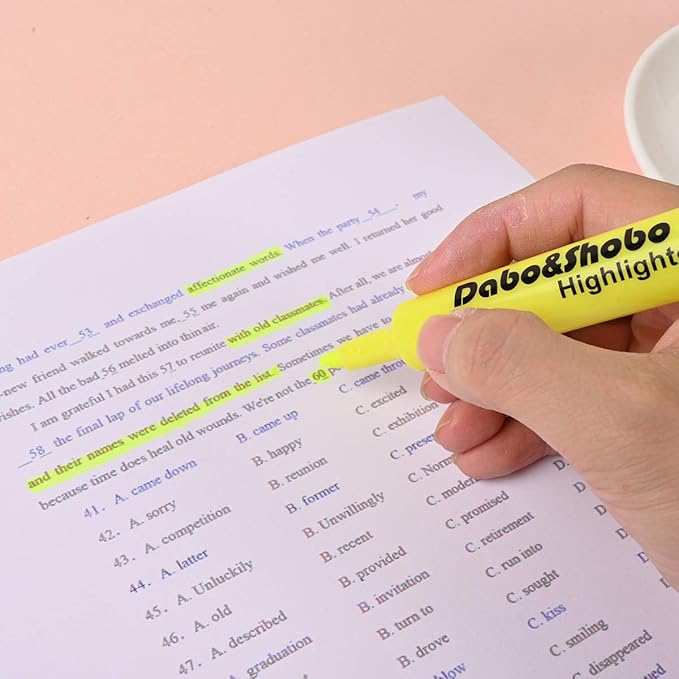 Dabo&Shobo Yellow highlighter, 24 Pack -bright color, chisel tip, - Image 4