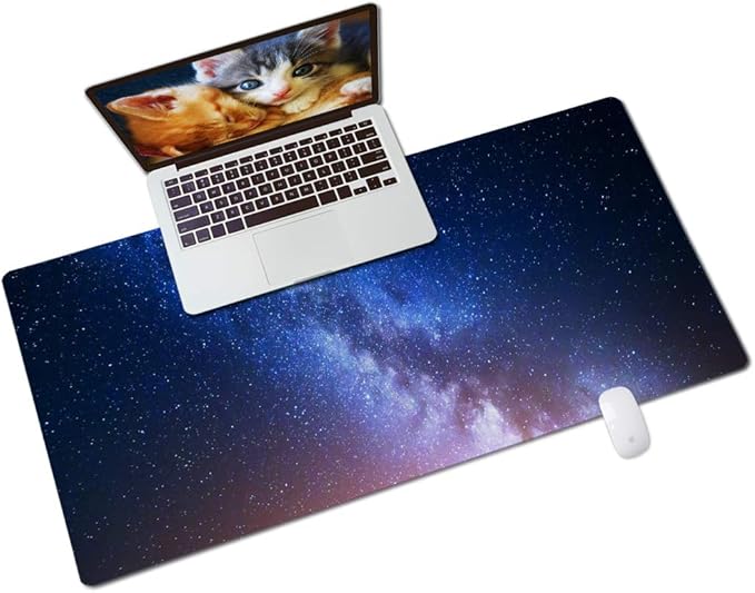 QIYI Desk Pad, Galaxy PU Leather Desk Blotter Protector, Waterproof Computer by QIYI