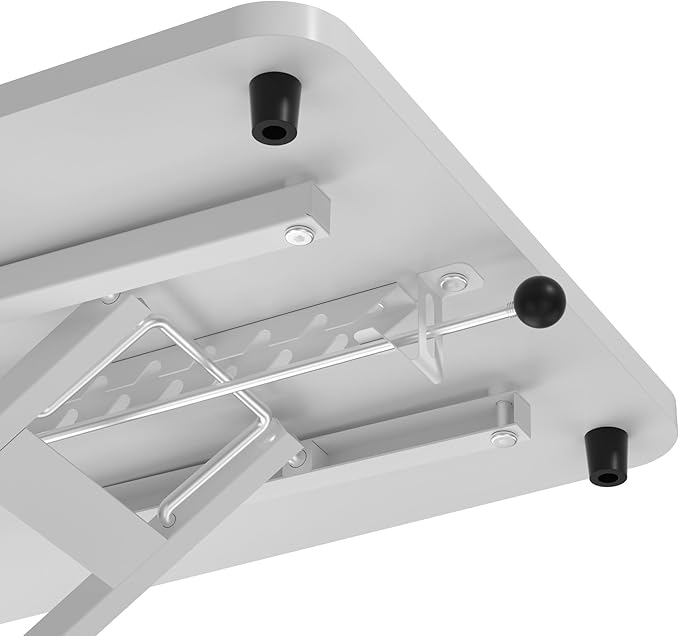 Decoholic White Small Single 24 inch Scissors Lift Keyboard and Mouse Riser - Image 8