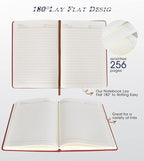Biuwory Lined Journal Notebook for Women Men, 256 Pages A5 Hardcover Leather - Image 5