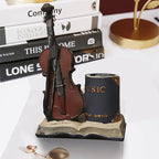 Jaugufiy Resin Violin Sculpture Pen Holder Pencil Holder Pen Organizer Cosmetic - Image 7