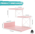 Jolitac Wood Desktop Shelf, Desktop Organizer Office Storage Rack Adjustable - Image 3
