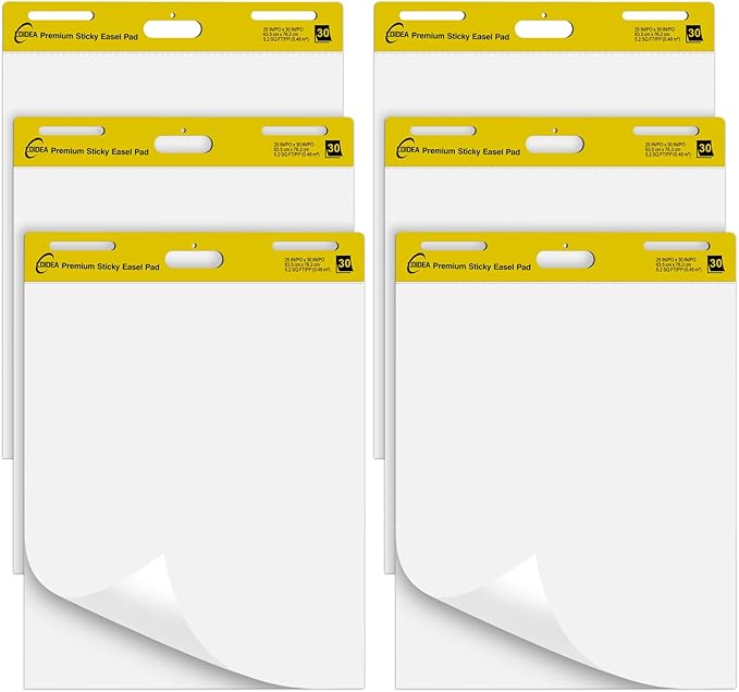 COIDEA Sticky Easel Pad, 25 in x 30 in, Large Sticky Notes by COIDEA