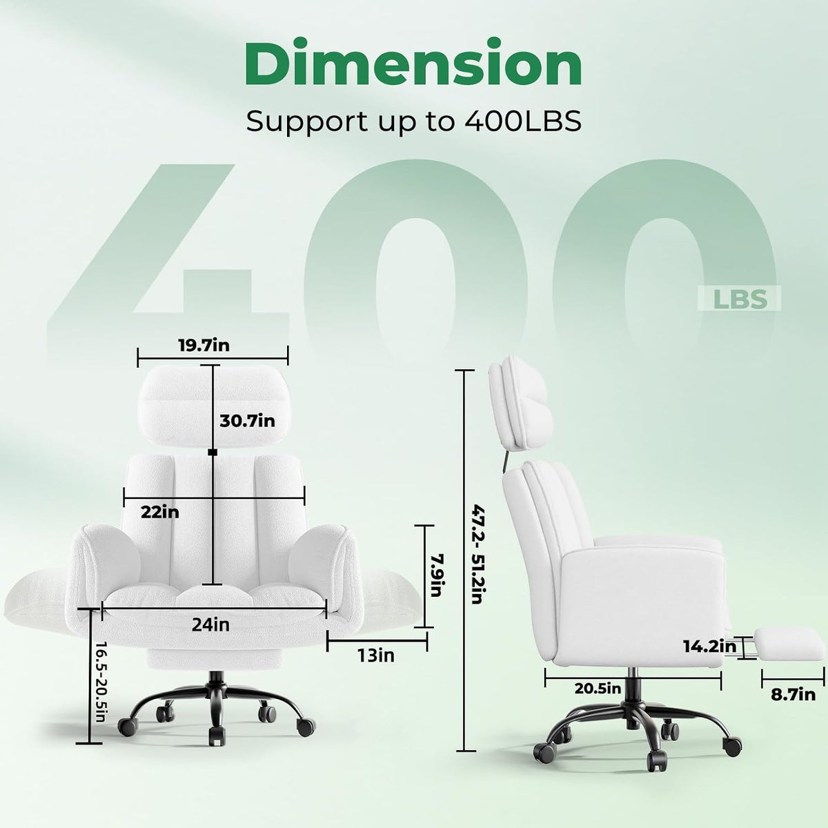 HOMRELEXA Criss Cross Office Chair with Armrests & Wheels, Comfy Teddy Fl...