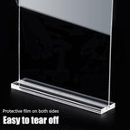 xydstay 8.5 x 11 Acrylic Sign Holder 2 Pack, Vertical T Shape Clear Plastic - Image 4