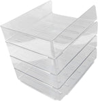 Jeanoko Desk Letter Tray Set Transparent Stackable Organizer - Image 2