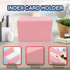 H4D 3x5 Index Card Holder with 100 Heavyweight Ruled Index Cards and 25 Plastic - Image 3