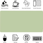 Bloss Green Desk Mat, Mouse Pad, Waterproof Leather Desk Pad, Desk Matt - Image 4