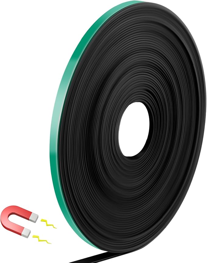 AmazingSpark Magnetic Tape Roll Thin Strips, 1/4 Inch x 33 Feet Magnetic Board by Unknown
