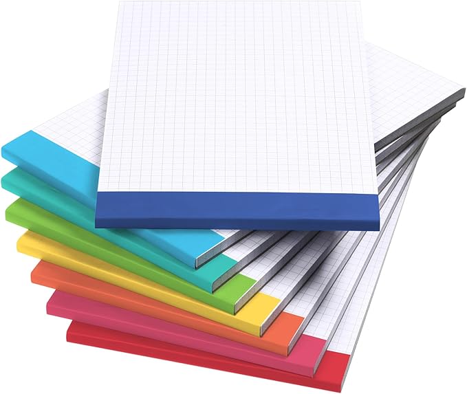 Jetec Small Graph Paper Notepad 5 x 8 Inch Mini Notebook Double Sided Memo Pads by Jetec
