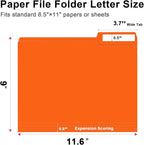 File Folder, RAZCC 150 Pack 1/3 Cut Tab File Folders Letter Size, Folders - Image 2