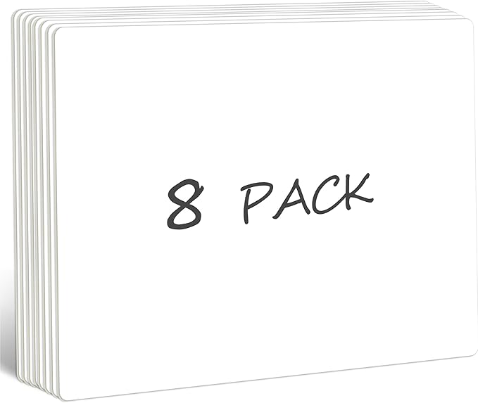 8 Packs Small Whiteboards, Double Sided Dry Erase Blank Board, Writable and by SpriteGru
