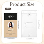 IMengjbang 50 Pack Hard Plastic Badge Holder, Vertical Clear ID Badge Name Card - Image 2
