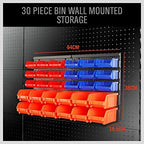 horusdy wall mounted storage bins parts rack 30pc, view 9