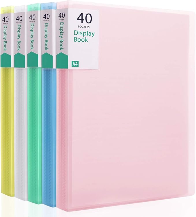 Phyxin 40-Pocket Portfolio Binder Organizer, Binder Sheet Protectors 8.5" x 11" by Phyxin