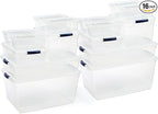 Rubbermaid Cleverstore Clear Dorm Variety 16-Pack, Made in USA, Stackable Large by Rubbermaid