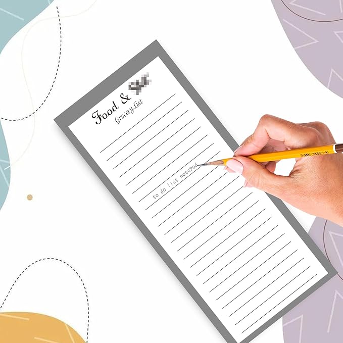 Utron 2 Pack Magnetic Notepads for Refrigerator, 100 Pages/Book Grocery List - Image 3