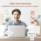 MUNBYN 2.25"x1.25" Thermal Sticker Labels, Self-Adhesive Barcode Label Paper - Image 5
