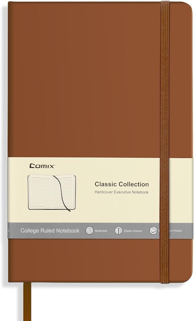 Comix Lined Journal Notebook for Women Men, Journaling Notebooks for Office by Comix